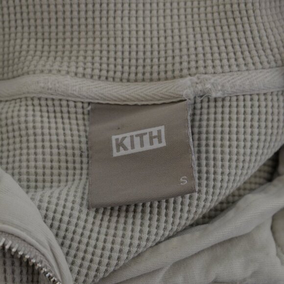 KITH Waffle Knit Quarter Zip Cropped Sweater Sz S - Picture 5 of 7